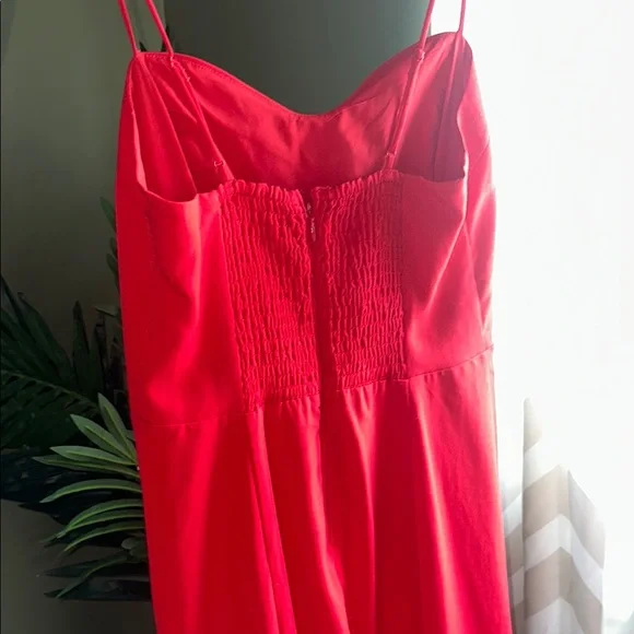 Abercrombie and Fitch Spaghetti Strap Slit Midi Dress - Picture 4 of 5